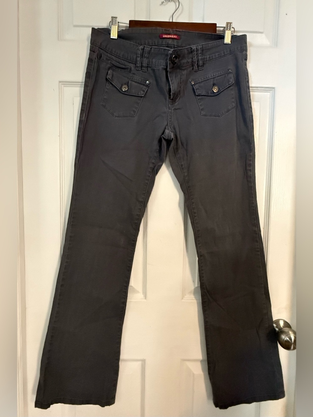 UNIONBAY Women's Gray Wide Leg Jeans Size 13 Jr
